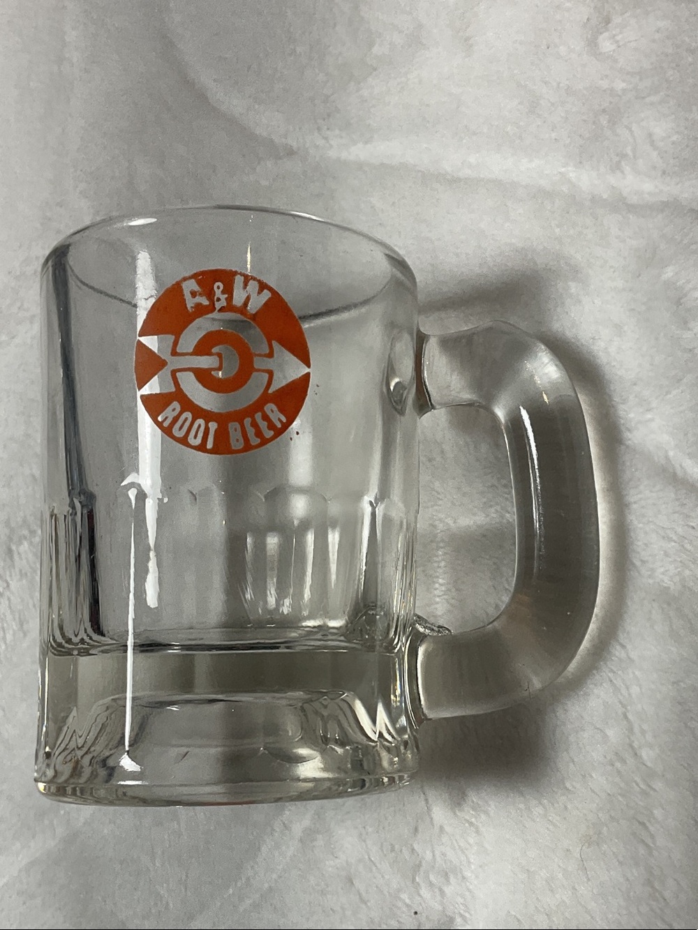 Vintage A AND W glass mini mug